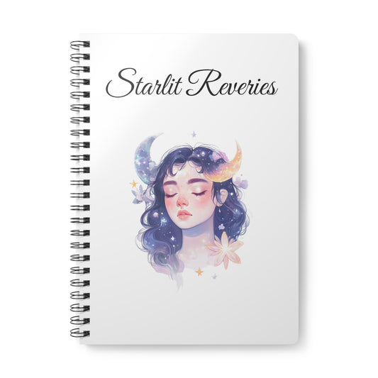 Starlit Reveries Dream Journal – Spiral Notebook | Dreamy Artistic Journal for Creative Souls